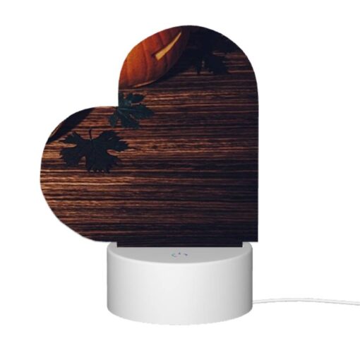 Love Acrylic Night Light, A Wooden Table With A Pumpkin On It. -Acrylic Night Light Shop cd105fa6d6014f59f6aa658487fc9c315f2d4128