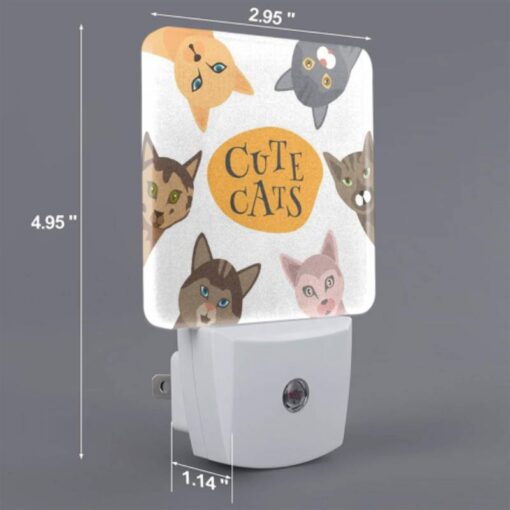 Night Light Set Of 2, A Collection Of Cute Cat Illustrations. -Acrylic Night Light Shop cd4209852fe86d1dc78adfed2354b16eb90ef5ef