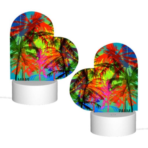 Love Acrylic Night Light, A Colorful Image Of Palm Trees With A Logo That Reads "Palm Beach." -Acrylic Night Light Shop cdaf50aa3011c633dc4b440e1d8a7238356693dc