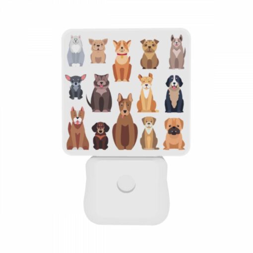 Night Light Set Of 2, A Collection Of Different Colored Dogs. -Acrylic Night Light Shop cdc6f39f6d539641c1b5a861f90d1b086cf69fe5