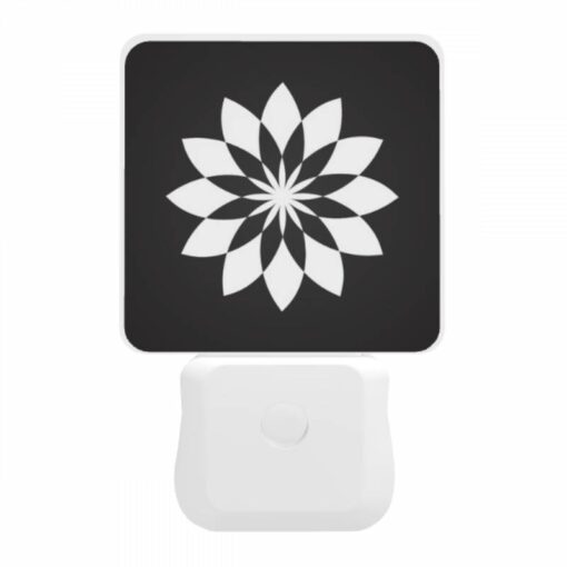 Night Light, A Black And White Flower Design. -Acrylic Night Light Shop ce051f8db8ef393263eda7ca29c2c4a0d99a42d1