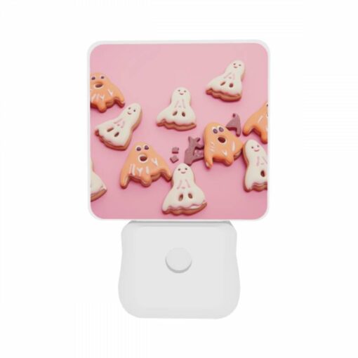 Night Light Set Of 2, A Pink Background With A Bunch Of Halloween Cookies. -Acrylic Night Light Shop ce32ac4c046a2a40f7d20c9709d612e686e00df4