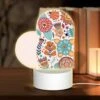 Love Acrylic Night Light, A Colorful Collection Of Flowers And Leaves.