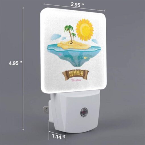 Night Light, A Cartoon Of A Tropical Island With A Sun And Palm Trees. -Acrylic Night Light Shop ceb468f89f830ebb91a56be5f78f6f0db607824d