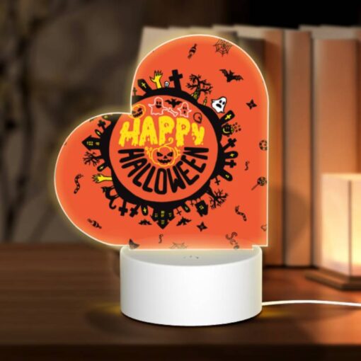 Love Acrylic Night Light, A Round Orange Sign With A Happy Halloween Message. -Acrylic Night Light Shop cebe840e13cf82e4e98050b30edba9edbf47b510