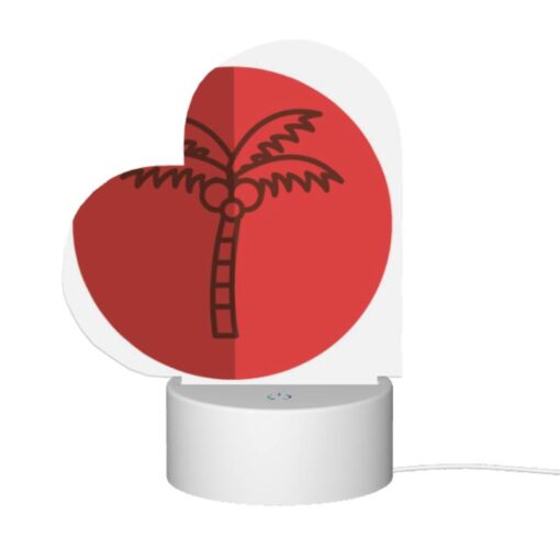 Love Acrylic Night Light, A Red Circle With A Palm Tree In It. -Acrylic Night Light Shop cf1243748ca0ac1614fbbd5d8c61634f81a4c383