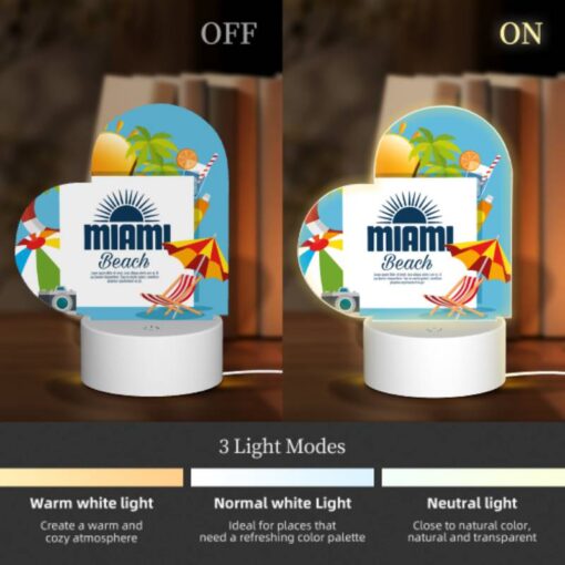 Love Acrylic Night Light, A Colorful Beach Sign With A Sun And Palm Trees. -Acrylic Night Light Shop cf30df46b985688b9f9213dba882d8163b176cc2