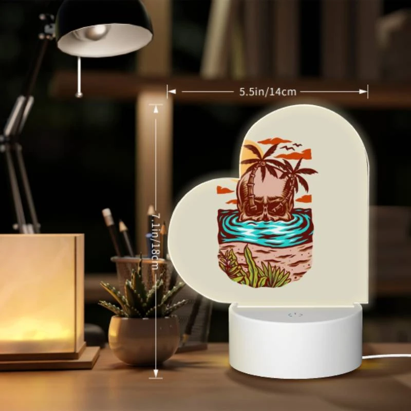 Love Acrylic Night Light, A cartoon of a skull in the water with a palm tree in the background. Love Acrylic Night Light, A Cartoon Of A Skull In The Water With A Palm Tree In The Background. -Acrylic Night Light Shop cf49744293c3890201df3d755b7dd14871d7e2c8