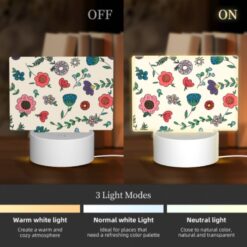 Rectangular Acrylic Night Light, A Colorful Floral Pattern With Pink -Acrylic Night Light Shop cf541fbc6b605910a1871ca1e07f428189e5a72f