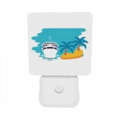 Night Light Set Of 2, A Boat Is Sailing In The Ocean Next To A Palm Tree. 7 Night Light Set Of 2, A Boat Is Sailing In The Ocean Next To A Palm Tree. -Acrylic Night Light Shop cf85ad0871052505ed61eff784c4cc61abfe1412