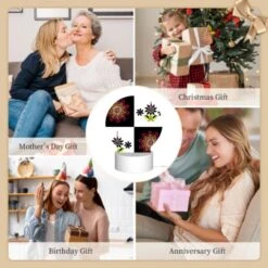 Round Acrylic Night Light, A Black And White Image Of A Flower With A Pink Center. -Acrylic Night Light Shop cfb20d4b10bf6fda965adf4d1e0b96b1d68531d9