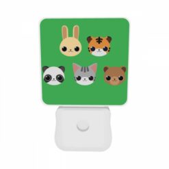 Night Light Set Of 2, Five Different Animal Heads Are Shown On A Green Background. -Acrylic Night Light Shop cfc9a3bc407cc22352cf8252b8cfb26d20a8317c