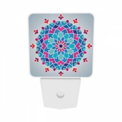Night Light Set Of 2, A Colorful Blue And Purple Flower Design. -Acrylic Night Light Shop cff0ca39885cec9f4f93dc5d970de4bcf5c53f38