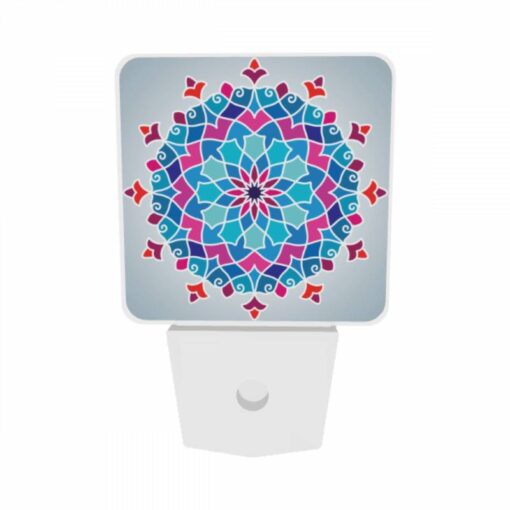 Night Light Set Of 2, A Colorful Blue And Purple Flower Design. -Acrylic Night Light Shop cff0ca39885cec9f4f93dc5d970de4bcf5c53f38