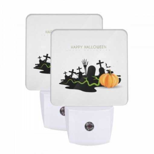 Night Light Set Of 2, A Halloween Poster With A Pumpkin And A Cross. -Acrylic Night Light Shop d06a94c3c2fed6bb52ea62b86d72d9a7da44215b