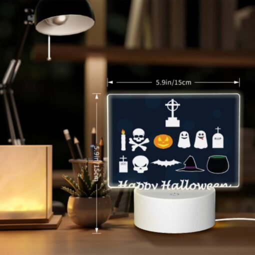 Rectangular Acrylic Night Light, A Collection Of Halloween Symbols And Decorations. -Acrylic Night Light Shop d08751b84b3897e5dc13d9e44c4fbee85871b02e