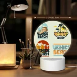 Round Acrylic Night Light, Four Different Designs Of The Venice Beach Logo. 5 Round Acrylic Night Light, Four Different Designs Of The Venice Beach Logo. -Acrylic Night Light Shop d09eb5ed3c03c84a50f4a192d0c8797f0ed2a04d