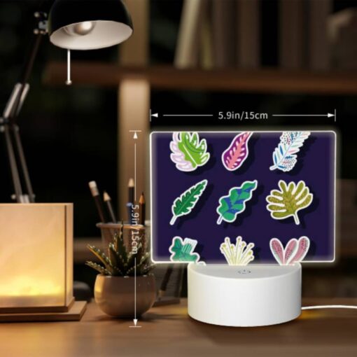Rectangular Acrylic Night Light, Six Different Colored Leaves Are Shown In A Row. -Acrylic Night Light Shop d0a33e714f16fdfb7b81b06a783347491f552ce1