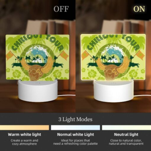 Rectangular Acrylic Night Light, A Colorful Advertisement For A Beachside Tour. -Acrylic Night Light Shop d0b459b79e3e6ec140342fe0e24be03875b1c46c 1