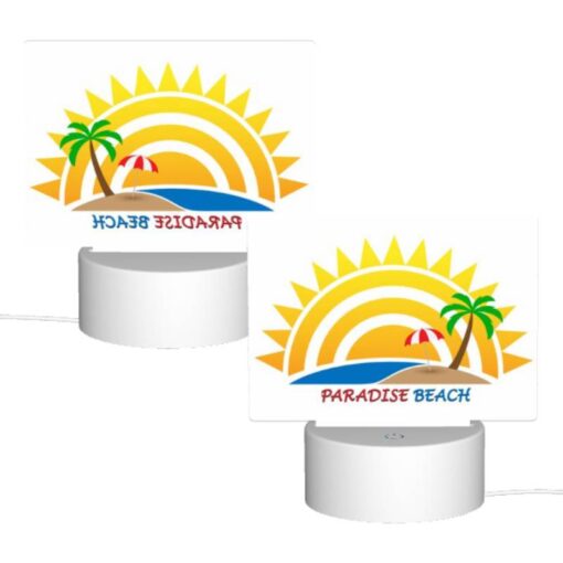 Rectangular Acrylic Night Light, A Sunny Beach With A Palm Tree And A Red Umbrella. -Acrylic Night Light Shop d0f7cfb64bbc9272c0f932742accaab0006394d5