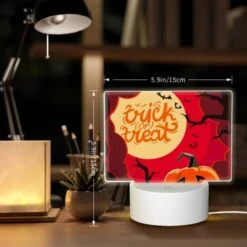 Rectangular Acrylic Night Light, A Halloween Themed Poster With A Pumpkin And A Spider Web. 5 Rectangular Acrylic Night Light, A Halloween Themed Poster With A Pumpkin And A Spider Web. -Acrylic Night Light Shop d10bbb998ba99ec5db5772e1717916bd8cb94d76