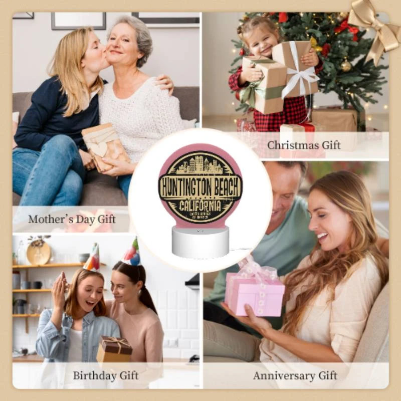 Round Acrylic Night Light, A sign for Huntington Beach Round Acrylic Night Light, A Sign For Huntington Beach -Acrylic Night Light Shop d11a514ceb8a226b98e470a5f2c15282782ac69d