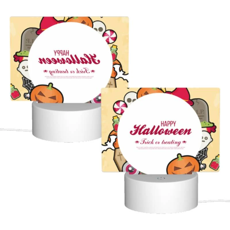 Rectangular Acrylic Night Light, A colorful Halloween poster with a round circle in the center. Rectangular Acrylic Night Light, A Colorful Halloween Poster With A Round Circle In The Center. -Acrylic Night Light Shop d16119bbcfc528ca18eadcc135335f903031b2c6