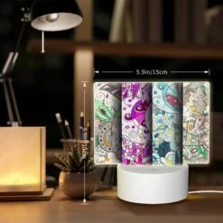 Rectangular Acrylic Night Light, Three Colorful Designs Of A Flower Are Displayed. -Acrylic Night Light Shop d1a664ca06e870dfad1f82353614e7af89ca4025