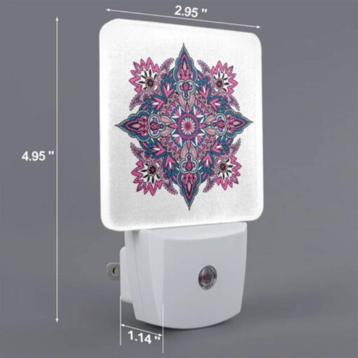 Night Light Set Of 2, A Colorful And Intricate Design Is Displayed On A White Background. -Acrylic Night Light Shop d1f8ba5d8e186a6d3aa5c03cfee4faba0c679455