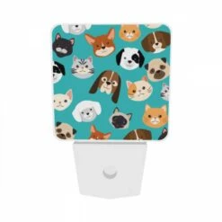 Night Light Set Of 2, A Collection Of Cute Cat And Dog Faces. -Acrylic Night Light Shop d20989198c193b2c2104d16983ba26749389daf4