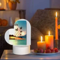 Love Acrylic Night Light, A Colorful Poster Of A Tropical Island With Palm Trees And A Sunset. 6 Love Acrylic Night Light, A Colorful Poster Of A Tropical Island With Palm Trees And A Sunset. -Acrylic Night Light Shop d21ad37ed0b661beb81a74b12ffc14116e0975fb
