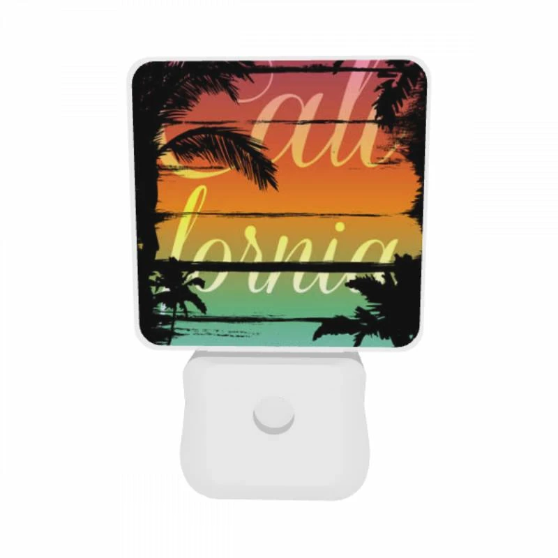 Night Light Set of 2, A colorful sunset over the ocean with the word California written in the sky. Night Light Set Of 2, A Colorful Sunset Over The Ocean With The Word California Written In The Sky. -Acrylic Night Light Shop d22f3930c0b36b38cc2b6e2a561336cd01537b09