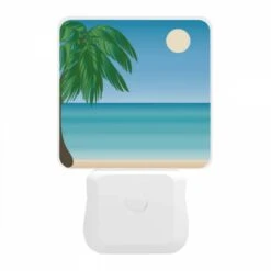 Night Light, A Palm Tree Is On A Beach With A Blue Sky And A Moon In The Background. 9 Night Light, A Palm Tree Is On A Beach With A Blue Sky And A Moon In The Background. -Acrylic Night Light Shop d2351499daf81ced9e0973b089e3074f49c2df1d