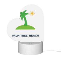 Love Acrylic Night Light, A Green And White Image Of A Palm Tree And Sun On A Beach. -Acrylic Night Light Shop d295d449e0b0c8a1215ca8ecd261039ab37502a5
