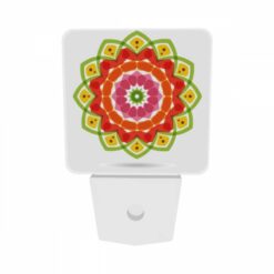 Night Light Set Of 2, A Colorful Flower With Green And Orange Colors. -Acrylic Night Light Shop d30f1762aa6ef18bf9bcc93072ea4612143c098f