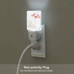 Night Light Set Of 2, A Colorful Umbrella Is Open And Placed Over A Striped Lounge Chair. 4 Night Light Set Of 2, A Colorful Umbrella Is Open And Placed Over A Striped Lounge Chair. -Acrylic Night Light Shop d34f097fa31d53e8a72374ccdc7b7d4a64b9ad43