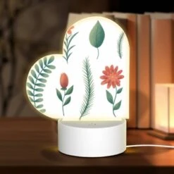 Love Acrylic Night Light, A Collection Of Six Different Flowers