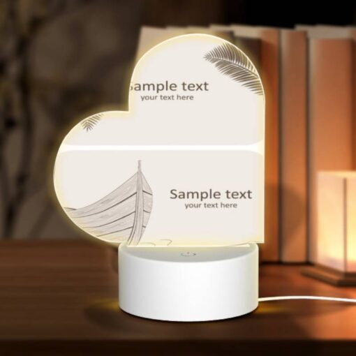 Love Acrylic Night Light, A Boat Is Shown In Two Different Ways -Acrylic Night Light Shop d38434e39b891816dbd19f104c033c8a69c93ad3