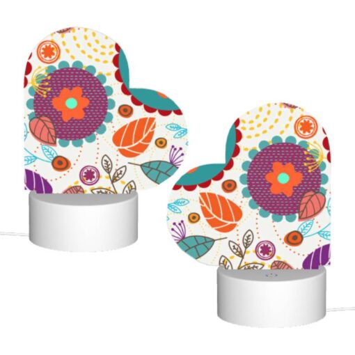 Love Acrylic Night Light, A Colorful Floral Pattern With Orange -Acrylic Night Light Shop d3e45620389d19b7a20e9ab2d18507ff9f21d30b