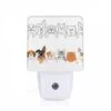 Night Light, A Row Of Different Colored Dogs And Cats.