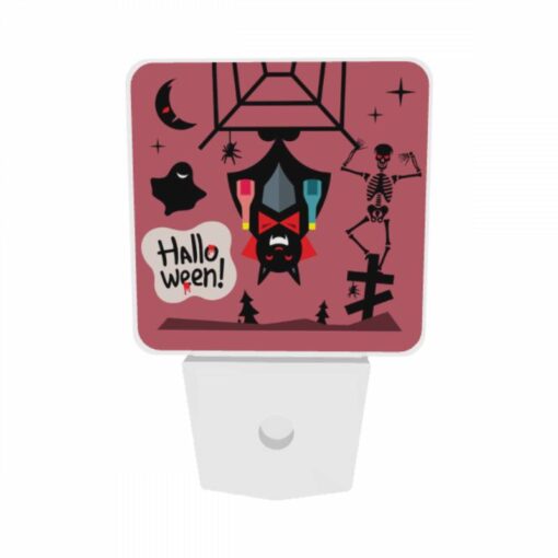 Night Light Set Of 2, A Halloween Cartoon With A Bat -Acrylic Night Light Shop d47b2425856b3fe2fbd39c38157800bbac8408c5