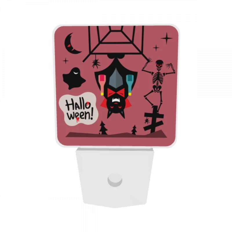 Night Light Set of 2, A Halloween cartoon with a bat Night Light Set Of 2, A Halloween Cartoon With A Bat -Acrylic Night Light Shop d47b2425856b3fe2fbd39c38157800bbac8408c5