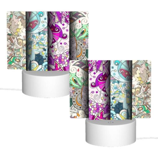 Rectangular Acrylic Night Light, Three Colorful Designs Of A Flower Are Displayed. -Acrylic Night Light Shop d5429cb71fb1667680afdef9804c1bbf69aeab35