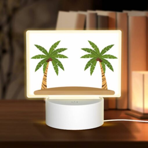 Rectangular Acrylic Night Light, Two Palm Trees On A Sandy Beach. -Acrylic Night Light Shop d6d1b2e65ba0758956958b77e71bb2fabf31e3f1