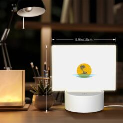 Rectangular Acrylic Night Light, A Yellow Sun With A Blue Ocean And Palm Trees In The Background. -Acrylic Night Light Shop d6f972d267f05ace3b209af550dbd6341b66a3fc
