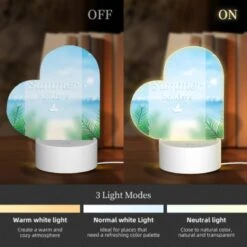 Love Acrylic Night Light, A Blue And White Image Of A Sailboat On The Ocean With The Words "Summer Holidays" Written On It. -Acrylic Night Light Shop d738879288075f691b312e3096f3c0961a9870dd