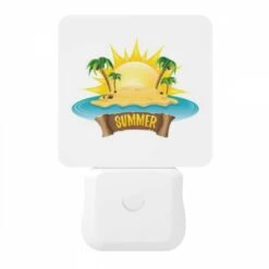 Night Light, A Sunny Beach With A Palm Tree Logo. -Acrylic Night Light Shop d7e6f18c2c4a18f11b7ad56fba6f929d8b08ce54
