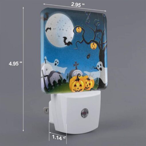 Night Light Set Of 2, A Tree With A Spider Web And Pumpkins Hanging From It. -Acrylic Night Light Shop d83b298e1dac23963a2cb03931e67b426a17163c