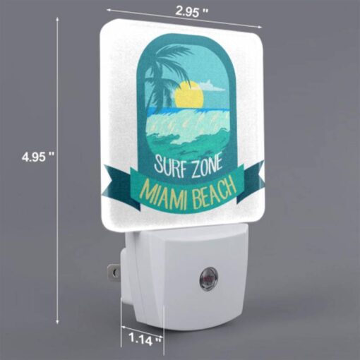 Night Light Set Of 2, A Logo For Miami Beach With A Sun And Palm Trees. -Acrylic Night Light Shop d868c1ad1e8568cac81150a84a79dad2596d5ce4