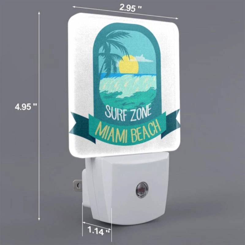 Night Light Set of 2, A logo for Miami Beach with a sun and palm trees. Night Light Set Of 2, A Logo For Miami Beach With A Sun And Palm Trees. -Acrylic Night Light Shop d868c1ad1e8568cac81150a84a79dad2596d5ce4